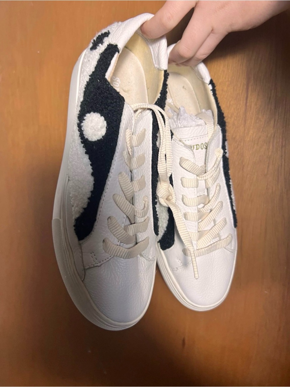 Soludos white and Black Low-Top Sneakers